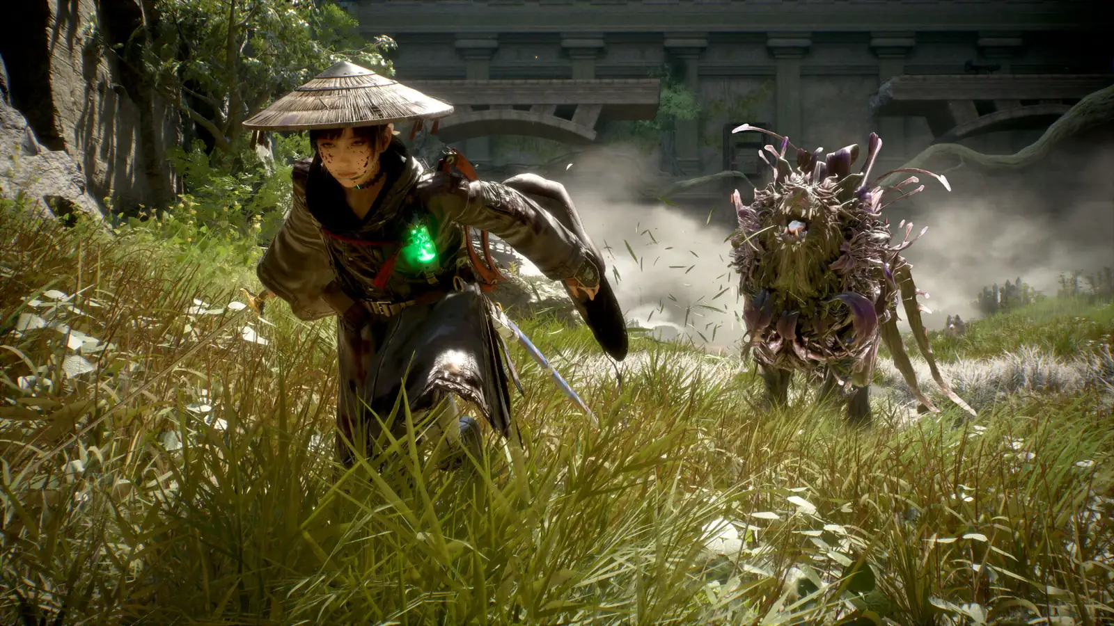 An official screenshot shows the scale and environmental mood of Beast of Reincarnation.